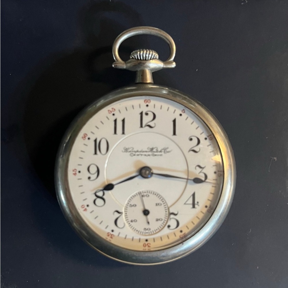 Classic Silver Pocket Watch 1900 Hampden John Hancock size 16